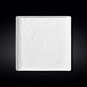 WILMAX WHITESTONE Тарелка квадратная 27х27см, цв.белый