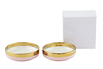 "Golden ring" Набор емкостей для закусок 8,8см, цв.розовый, 2шт, в п.у.
