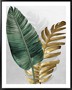 Декор. изобр. "Пальмовые листья с золотом" 40х50х2,5см