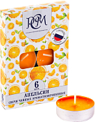 Набор свечей-таблеток (6шт) Апельсин