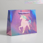Пакет бумажный "Unicorn" 15х12х5,5см