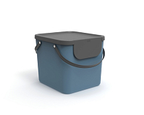 ALBULA Контейнер для сортировки мусора 40л, 39,8х35,5х33,9см, цв.голубой/антрацит