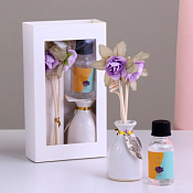 Набор подарочный "Прованс": аромамасло, ваза, цветок "Лаванда"