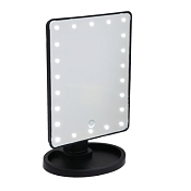 Зеркало настольное "LuazON" с LED-подсветкой 26,5х16х12см, цв.черный