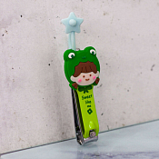 Маникюрные щипчики "Head frog" 2,5х5,6см, цв.зеленый