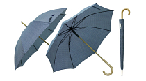 "Rain" Зонт женский, трость, серый с рисунком