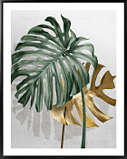 Декор. изобр. "Пальмовые листья с золотом II" 40х50х2,5см