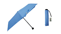 "Simple" Зонт женский, 3 слож., механический, небесно-голубой