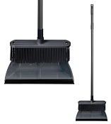 Набор "Ленивка/Мега" щетка для пола с совком, 19,5х25х89,5см, цв.серый