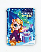 Магнит "Волшебный новый год с лошадкой" 6,2х8см
