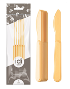 Набор пластиковых ножей 6шт. цв.бледно-желтый