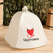 Шапка для сауны "Чертовка!"