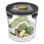 "BRILLIANT" Контейнер тритан 1,15л круг 14х13см цв.черный