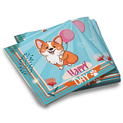 "Корги" Салфетки трехслойные 33х33см, 20шт