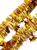 Мишура d 5см, длина 2м, цв.золото