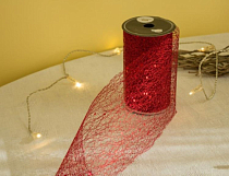 Декоративная лента "Красное тиснение" 11,3х270см