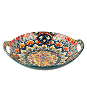 "Arabesque" Green" Блюдо с ручками 22,5х20,5х4,5см