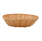 Корзина плетеная "Полиротанг" 24х20х6см, цв.бежевый