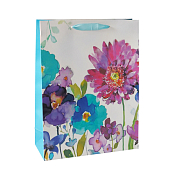 Пакет бумажный "Георгины" 40х30х12см