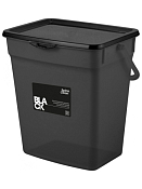 "Black" Контейнер для стирального порошка 6л, 25,5х24,4х18см, цв.черный