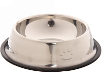 Миска для корма "Лапки" 17,5х5,5см, цв.черный