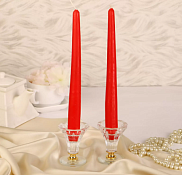 Набор свечей античных 2шт, цв.красный