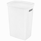 Корзина для белья "Velvet" 60л, 45х36х63см, цв.белый