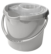 Ведро "Etna" 12л, 32х32х26см, с отжимом МОП, цв.серый