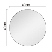 Зеркало настенное "LOFT" круг., 60см, цв.черный