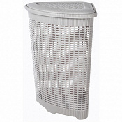 Корзина для белья угловая 50л, 39,5х39,5х59,5см, цв.светло-серый