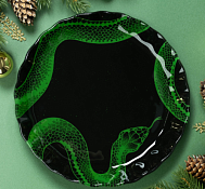 Блюдо сервировочное "Новогодний змей" 19см