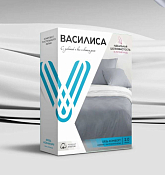 "Василиса" Комплект постельного белья "Колор" евро, 70х70см, цв.синий, бязь