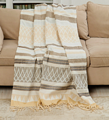 Плед "Орнамент" 150х200см, бел-кор