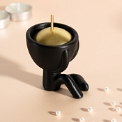 Подсвечник "Мистер Грин" 5,5х6,5х6,5см, цв.черный