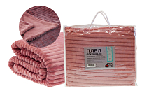 Плед-покрывало "Плюшевый" 180х220 см, жаккард, цв.пепельная роза