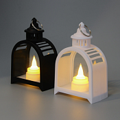"СНОУ БУМ" Светильник декоративный "Фонарь" с подсветкой 9,5х6,3х15см, 2в.