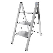 Стремянка односторонняя "Leonardo" 3 ступени, цв.серый