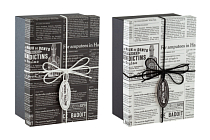 Коробка подарочная "Newspaper" 22.5х16х9.5см, 2цв.