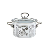 "Hitt Newspaper" Кастрюля со стеклянной крышкой 2л