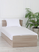 "Mona Liza" Простыня на резинке 160х200х25см, цв.белый, сатин