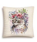 "Акварелика Кошка" Наволочка декоративная 45х45см