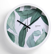 Часы настенные "Зеленые листья" 30,5см