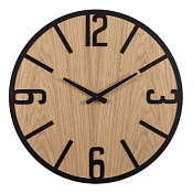 Часы настенные "Класика" 50см, цв.коричневый, черный
