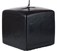 "Черная" Свеча квадратная 6х6х6см