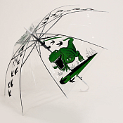 Зонт детский "Динозавр", трость, полуавтомат 90х70см