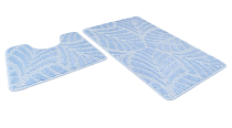 SHAHINTEX АКТИВ Набор ковриков для ванной 60х100см, 60х50см, цв.голубой