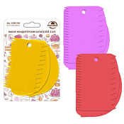 Набор кондитерских скребков и гребенок 3шт.