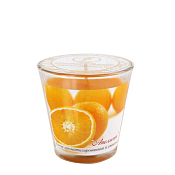 Свеча в стекле "Апельсин" 6,5см