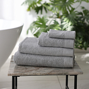 Полотенце махровое "Grazia" 50х90см, цв.серебристый, пл.450