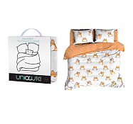 "Uniqcute" Комплект постельного белья "Корги" 1,5сп, 50х70см, поплин